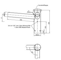 Lichtmast Doppelaufsatz  DAF 76/60-90°-350 - Bild 2