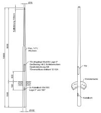 Lichtmast gerade konisch (EN40) LPH 9m - Zopf 76mm - t 3.5mm - Bild 2