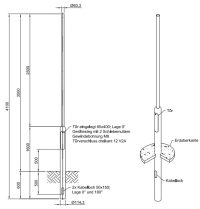 Lichtmast gerade abgesetzt (EN40) LPH 3.5m - Zopf 60mm - t mm - Bild 2