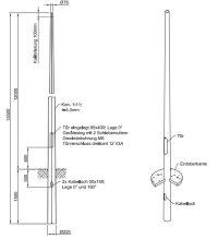 Lichtmast gerade konisch (EN40) LPH 12m - Zopf 76mm - t 4mm - Bild 2