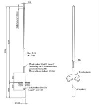 Lichtmast gerade konisch (EN40) LPH 6m - Zopf 76mm - t 3mm - Bild 2