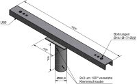 Lichtmast 2-fach Traverse für Zopf Ø76 | 1000mm - Bild 1