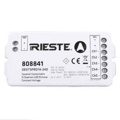 CASAMBI PWM Dimmer - 5 Kanal. 240W - 4A. 12 - 24V DC. IP20