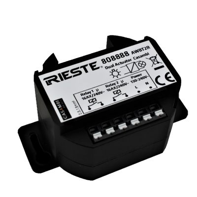 CASAMBI Zweifach Schaltaktor / Relais (2x5A). 230V AC.