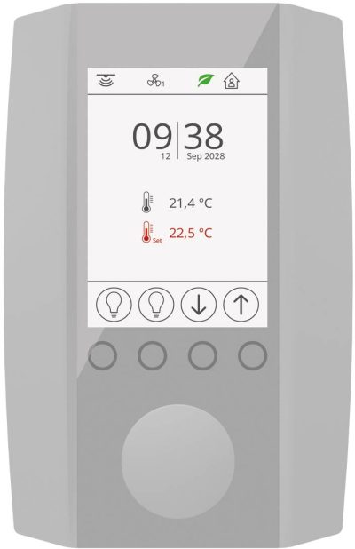 CASAMBI Touchpanel ARCA ECO, Szenen und Gruppen mit Drehknopf, Aluminium