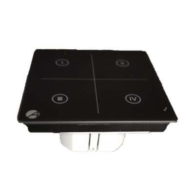 CASAMBI Wandschalter Glasoberfläche, schwarz
