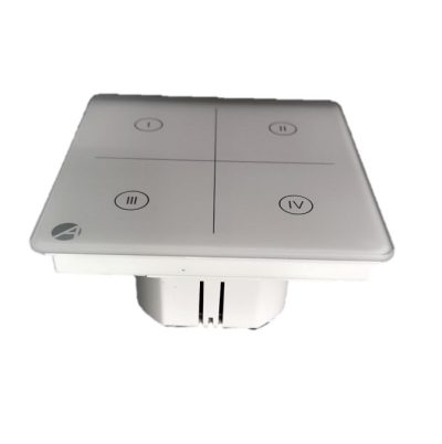 CASAMBI Wandschalter Glasoberfläche, 230V, weiß, 4fach
