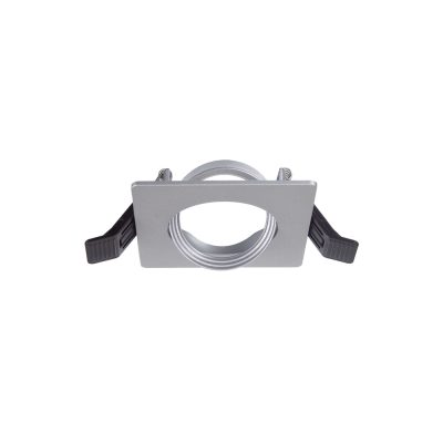 ZK Einbauspot eckig IP20 silber, quadrato-grigio