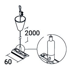 Stromschienenstrahler DREHSTROM STROMSCHIENE Weiß 60mm