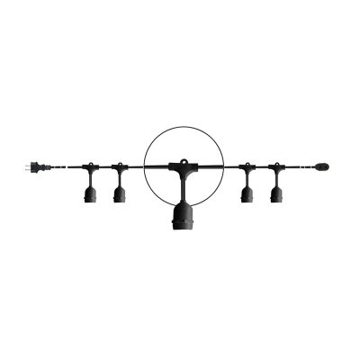 Leuchte CATENARIA 24 LAMPENHÄLTER E26 Schwarz IP44