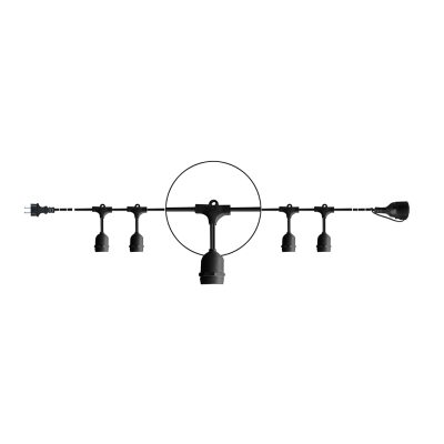 LED-Lampe CATENARIA IN SERIE VERBINDBAR E27 Schwarz