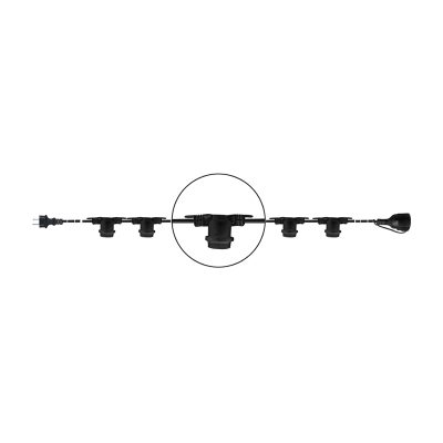 LED-Lampe CATENARIA IN SERIE VERBINDBAR E27 Schwarz IP44
