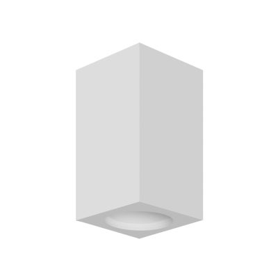 WANDLEUCHTE AUS GIPS FÜR GU10 Weiß 70mm