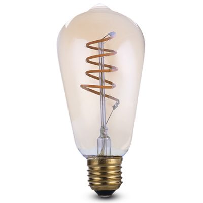 LED-Lampe DECO LED TECNO VINTAGE AMBER E27 4W 200lm 1800K 320° Ø65