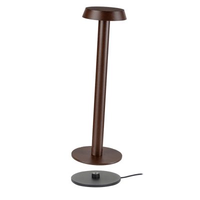 MARAMA Akku-Tischleuchte+Ladestation - 2W, 3000K, 100lm, DIM, corten