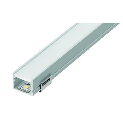LED Profil P03B, Aufbau, 3m, 19.5x15.7mm, Aluminium, inkl. Abdeckung opal PMMA
