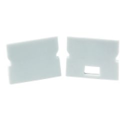 LED Profil P03E, Endkappen 6 StÃ¼ck, 3 mit Bohrung - 3 ohne, PC