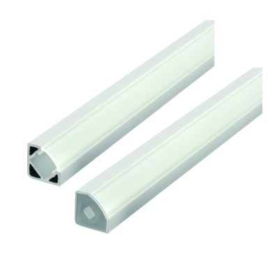 LED Profil P03F, Aufbau, Eckprofil, 3m, 19x19mm, Aluminium, inkl. Abdeckung opal PMMA