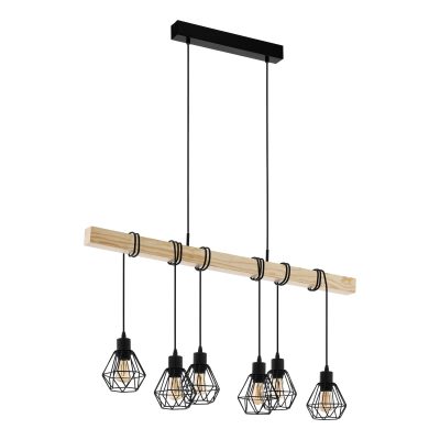 EGLO HL/6 SCHWARZ/EICHE-OPTIK TOWNSHEND 5