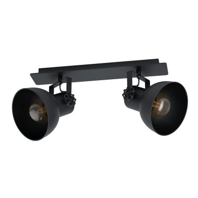 Eglo BARNSTAPLE Deckenleuchte Schwarz. 2-flammig