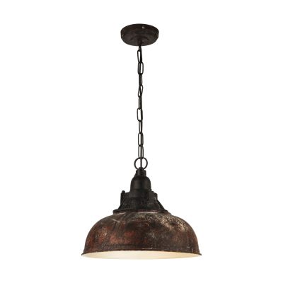 Eglo GRANTHAM 1 Hängeleuchte Beige. Dunkelbraun. 1-flammig