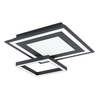 Eglo Leuchten SAVATARILA-Z Deckenleuchte LED Schwarz. 8-flammig. Farbwechsler