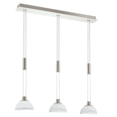 Eglo MONTEFIO Pendelleuchte LED Nickel-Matt. 3-flammig