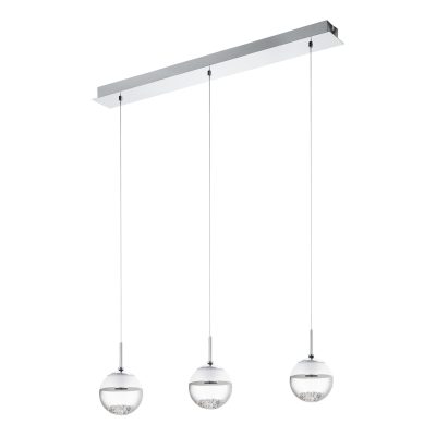 Eglo MONTEFIO 1 Pendelleuchte LED Chrom. Kristalloptik. 3-flammig