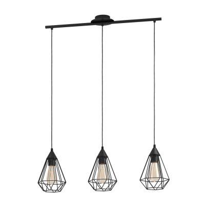 Eglo TARBES Pendelleuchte Schwarz. 3-flammig