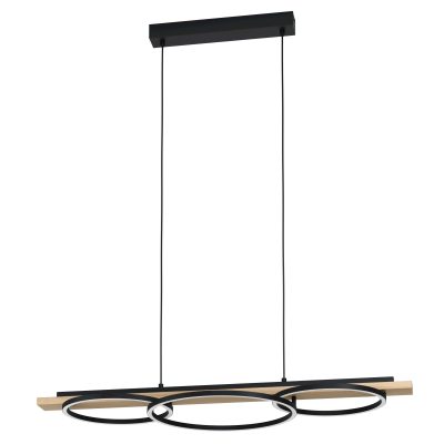 Eglo Leuchten BOYAL Pendelleuchte LED Braun. Schwarz. 3-flammig