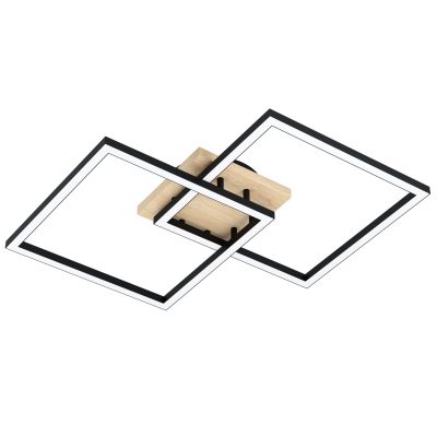 Eglo Leuchten LOMALTAS-Z Deckenleuchte LED Braun. Schwarz. 4-flammig. Farbwechsler