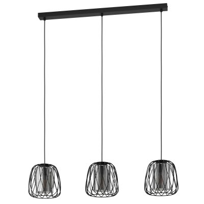 EGLO HL/3 E27 SCHWARZ/SW-TRANSP.FLORESTA