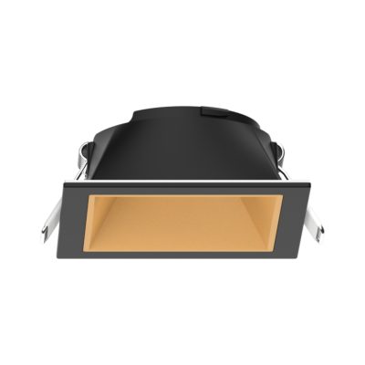 LED Downlight EXMO tiefer Rahmen Quadratisch (Eckiges Innenmaß) - Schwarz / Gold