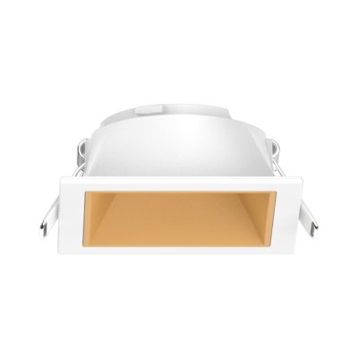 LED Downlight EXMO tiefer Rahmen Quadratisch (Eckiges Innenmaß) - Weiß / Gold