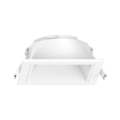LED Downlight EXMO tiefer Rahmen Quadratisch (Eckiges Innenmaß) - Weiß / Weiß
