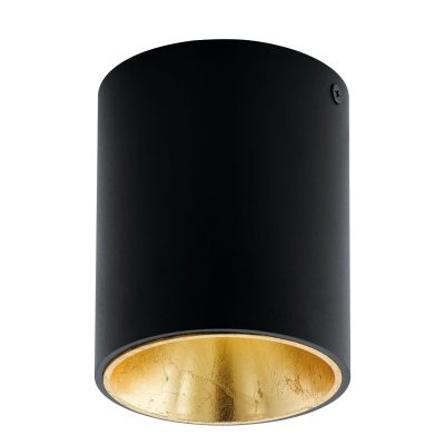 EGLO LED-DL Ø100 SCHWARZ/GOLD POLASSO