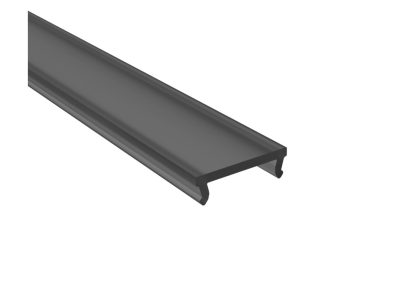 LED Alu Profil LEDLINE 20 Abdeckung. Flach. Schwarz. . 2m