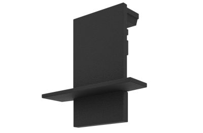 LED Alu Profil LEDLINE20 | RECESSED | Endkappe 10x34x35mm. Schwarz