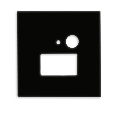 Cover Aluminium eckig schwarz fuer LED Wandeinbauleuchte SYS-WALL68 | PIR Sensor | Typ 3