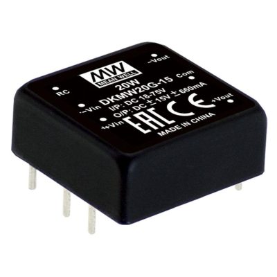 MEANWELL DKMW20F-12 DC/DC-Conv 9-36V:+/-12V 830mA 20W