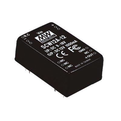 MEANWELL SCW12A-12 DC/DC-Conv 9-18V:+12V 1000mA 12W