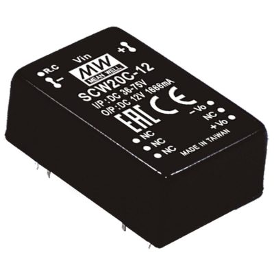 MEANWELL SCW20B-12 DC/DC-Conv 18-36V:+12V 1666mA 20W