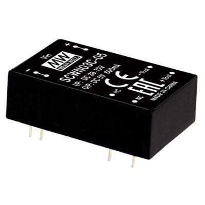 MEANWELL SCWN03E-15 DC/DC-Conv 4,5-9V:+15V 200mA 3W