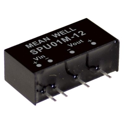 MEANWELL SPU01N-12 DC/DC-Conv 21,6-26,4V:+12V 84mA 1W