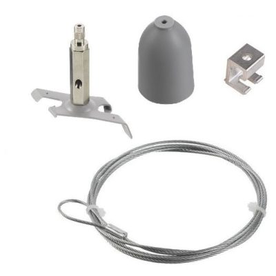 NORDIC | GLOBAL TRAC PRO | SET Clip - Seilaufhängung SPW11WLC inkl. Baldachin 1500mm grau