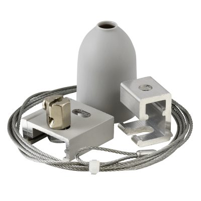 NORDIC | GLOBAL TRAC PRO | SET Klemme - Seilaufhängung SPW12SK inkl. Baldachin 1500mm grau
