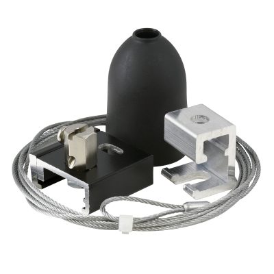 NORDIC | GLOBAL TRAC PRO | SET Klemme - Seilaufhängung SPW12SK inkl. Baldachin 1500mm schwarz