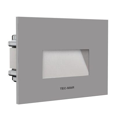 Wandeinbauleuchte 1001 PASO (AR) 3W 2700K Grau asymmetrisch breitstrahlend on/off
