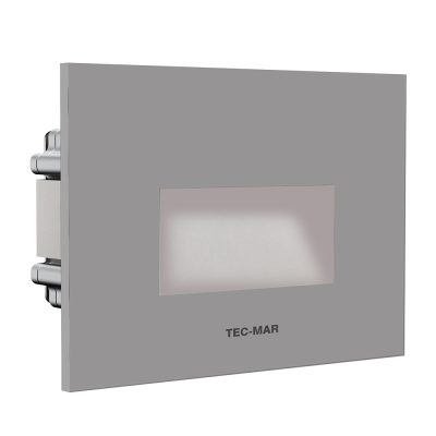 Wandeinbauleuchte 1001 PASO (SM) 3W 2700K Grau symmetrisch breitstrahlend on/off