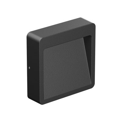 Wandeinbauleuchte 1002 PIXEL (AR) 6W 3000K Schwarz asymmetrisch breitstrahlend on/off